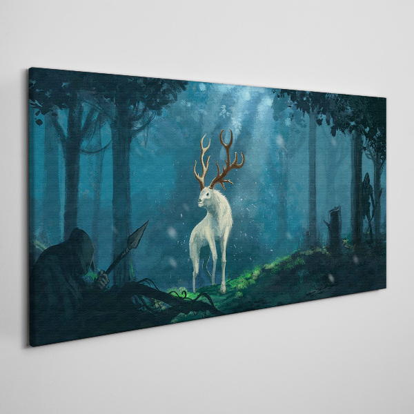 Tablou canvas Spirit de pădure cu coarne