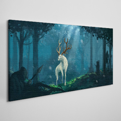 Tablou canvas Spirit de pădure cu coarne