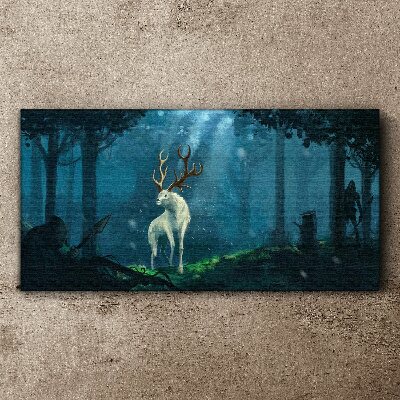 Tablou canvas Spirit de pădure cu coarne