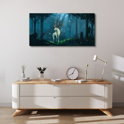 Tablou canvas Spirit de pădure cu coarne