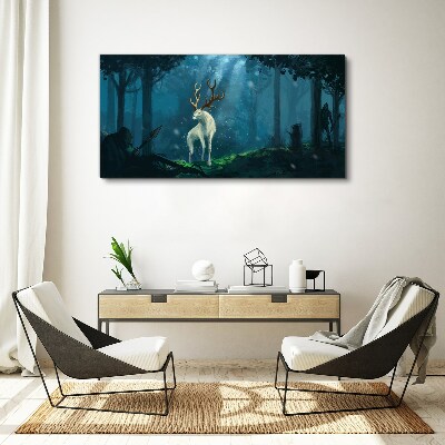 Tablou canvas Spirit de pădure cu coarne