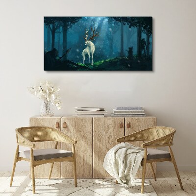 Tablou canvas Spirit de pădure cu coarne