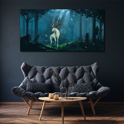 Tablou canvas Spirit de pădure cu coarne