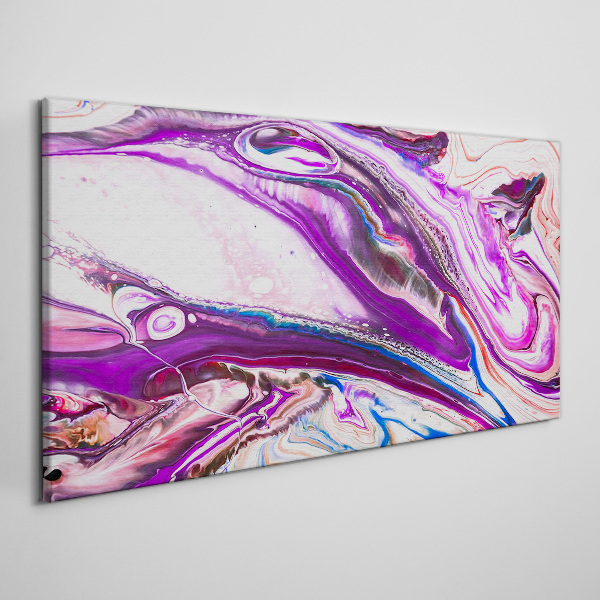 Tablou canvas Valuri violet de abstractizare