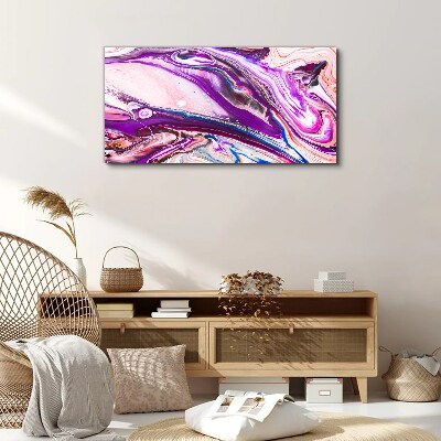 Tablou canvas Valuri violet de abstractizare