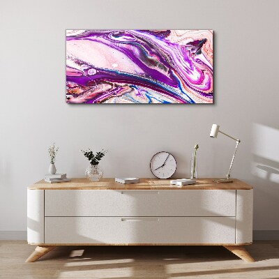 Tablou canvas Valuri violet de abstractizare