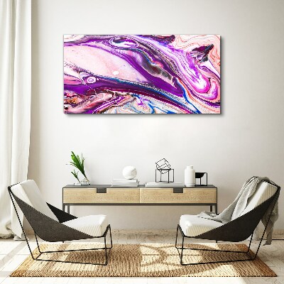 Tablou canvas Valuri violet de abstractizare