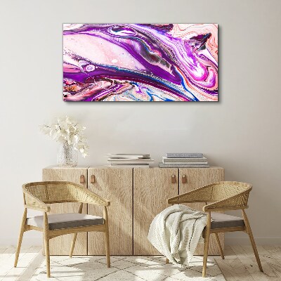 Tablou canvas Valuri violet de abstractizare