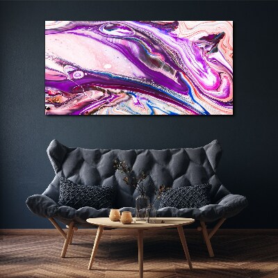 Tablou canvas Valuri violet de abstractizare