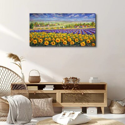 Tablou canvas Peisaj de flori în lumina soarelui
