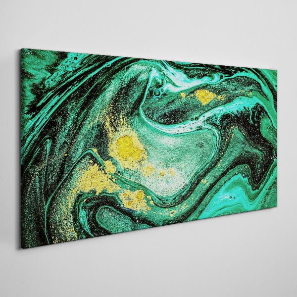 Tablou canvas Accente aurii pe un fundal verde
