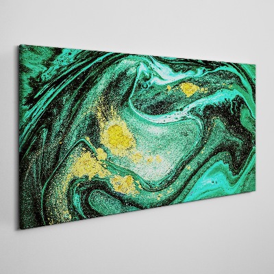 Tablou canvas Accente aurii pe un fundal verde
