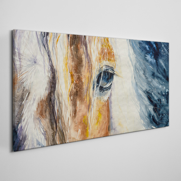 Tablou canvas Portret de cal acuarela