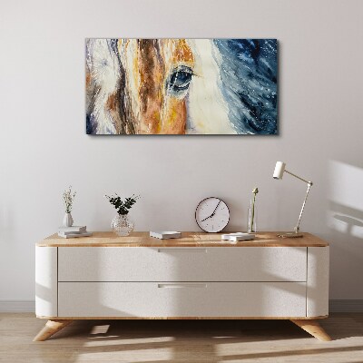 Tablou canvas Portret de cal acuarela