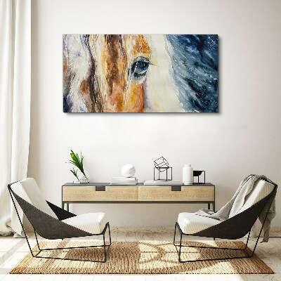 Tablou canvas Portret de cal acuarela