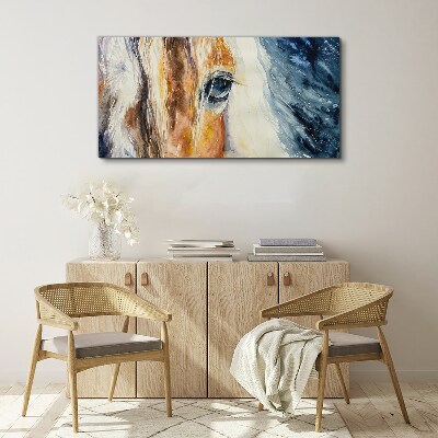 Tablou canvas Portret de cal acuarela