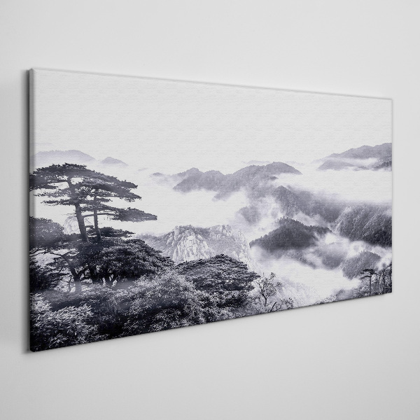 Tablou canvas Panoramă de munte cețoasă