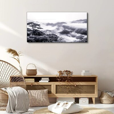 Tablou canvas Panoramă de munte cețoasă
