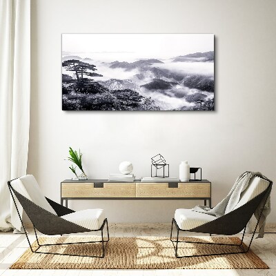 Tablou canvas Panoramă de munte cețoasă