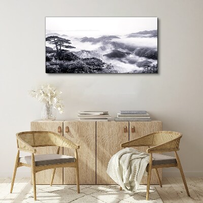 Tablou canvas Panoramă de munte cețoasă