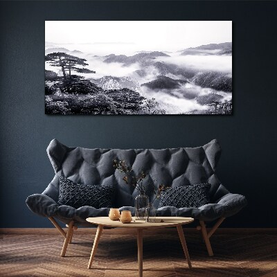 Tablou canvas Panoramă de munte cețoasă