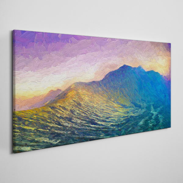 Tablou canvas Valuri în apusul soarelui