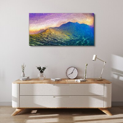 Tablou canvas Valuri în apusul soarelui