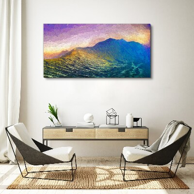 Tablou canvas Valuri în apusul soarelui
