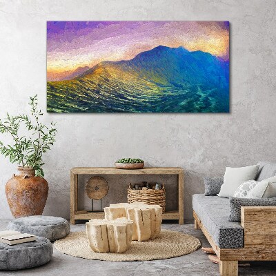 Tablou canvas Valuri în apusul soarelui