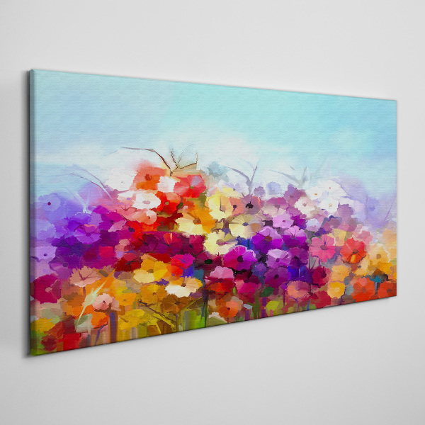 Tablou pe panza Peisaj floral colorat primăvara