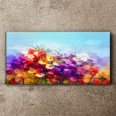 Tablou pe panza Peisaj floral colorat primăvara