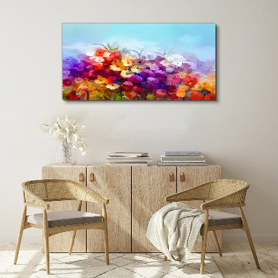 Tablou pe panza Peisaj floral colorat primăvara