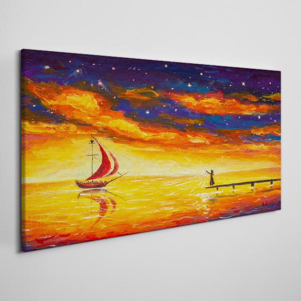 Tablou canvas Apus peste mare