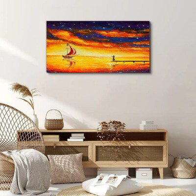 Tablou canvas Apus peste mare