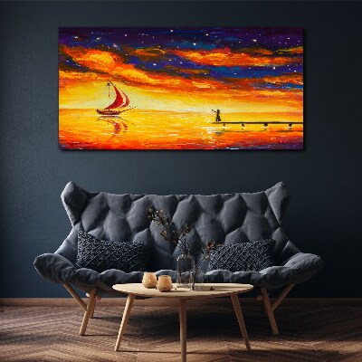 Tablou canvas Apus peste mare