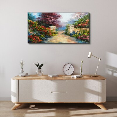 Tablou canvas Un paradis al florilor în culori