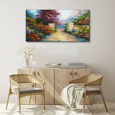 Tablou canvas Un paradis al florilor în culori