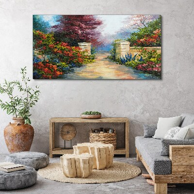 Tablou canvas Un paradis al florilor în culori