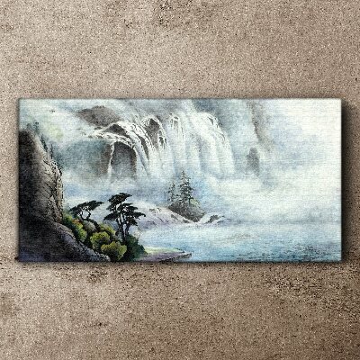 Tablou canvas Cascada într-un peisaj mistic