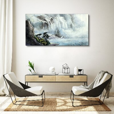Tablou canvas Cascada într-un peisaj mistic