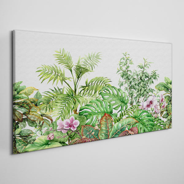 Tablou canvas Frunze de flori moderne