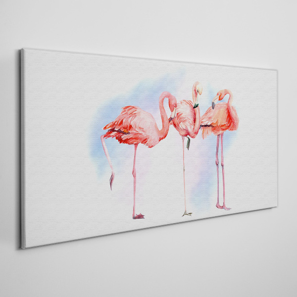 Tablou canvas Flamingo roz pe un fundal pastel