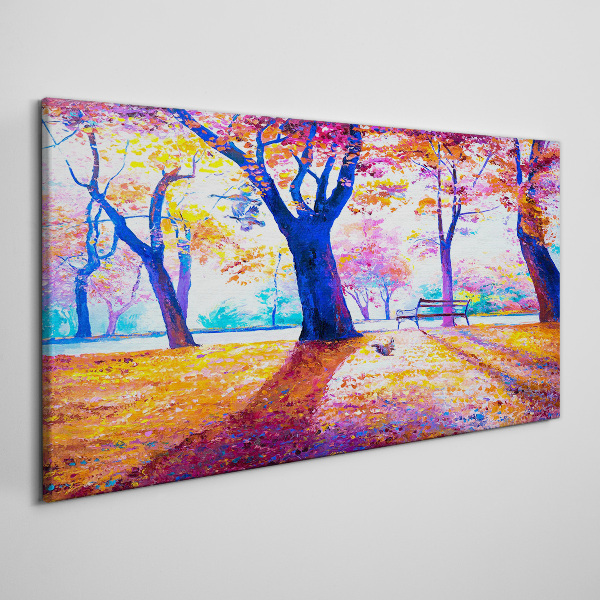 Tablou canvas Peisaj de toamnă în culorile curcubeului