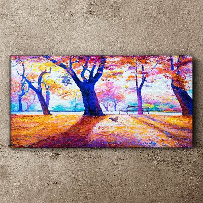 Tablou canvas Peisaj de toamnă în culorile curcubeului