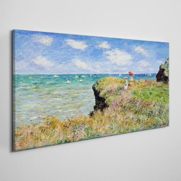Tablou canvas Cliff Walk la Pourville Claude Monet