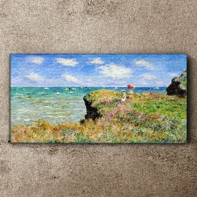 Tablou canvas Cliff Walk la Pourville Claude Monet
