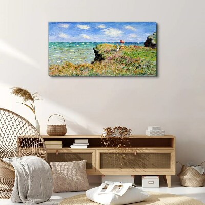 Tablou canvas Cliff Walk la Pourville Claude Monet