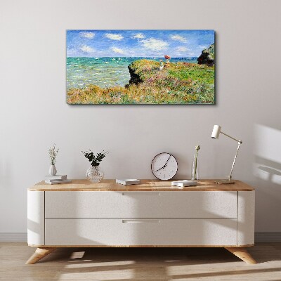 Tablou canvas Cliff Walk la Pourville Claude Monet