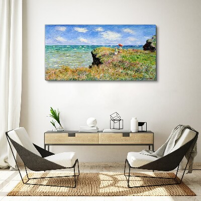 Tablou canvas Cliff Walk la Pourville Claude Monet