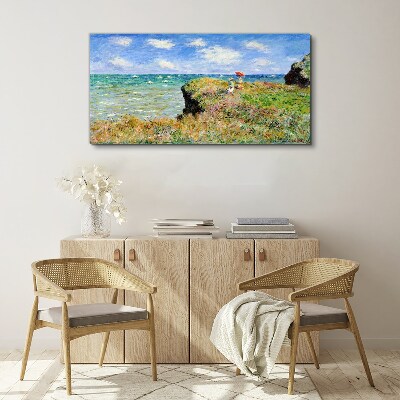 Tablou canvas Cliff Walk la Pourville Claude Monet